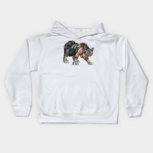 WereCat: Grey Tabby Kids Hoodie